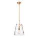 Trustle One Light Pendant in Satin Brass