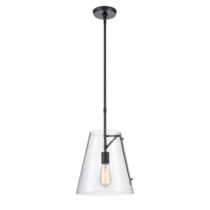 Trustle One Light Pendant in Matte Black