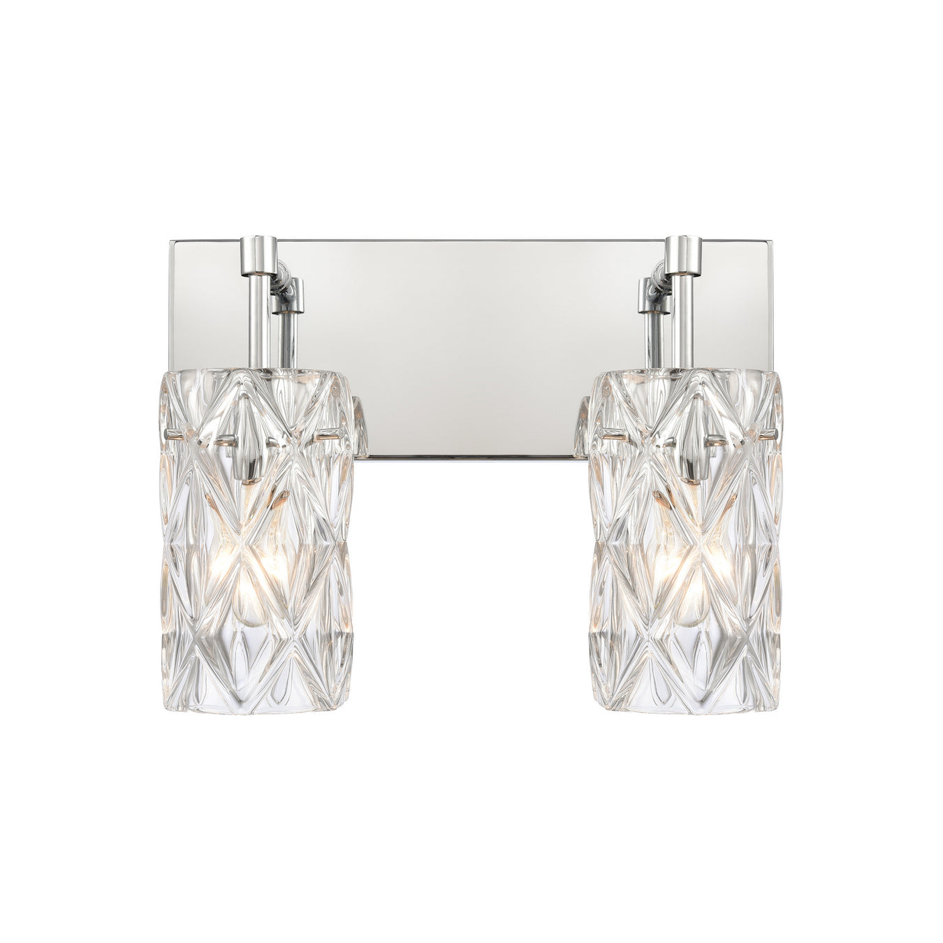 Formade Crystal Two Light Vanity in Polished Chrome