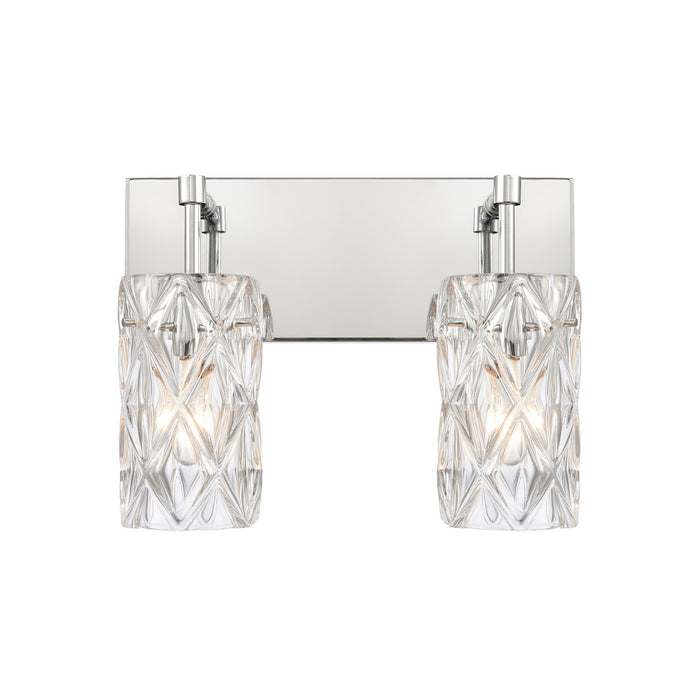 Formade Crystal Two Light Vanity in Polished Chrome