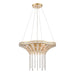 Fantania Six Light Chandelier in Champagne Gold