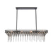 Fantania Four Light Linear Chandelier in Matte Black