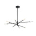 Light Streak LED Chandelier in Matte Black