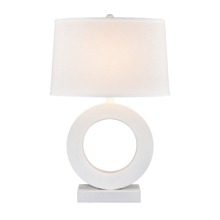 Around the Edge One Light Table Lamp in Dry White