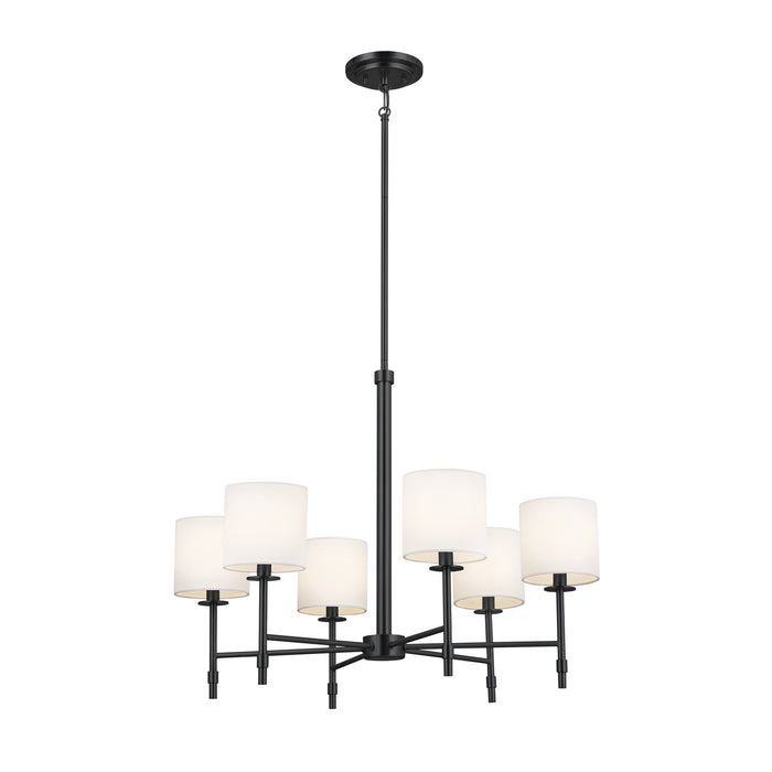 Ali Six Light Chandelier in Black