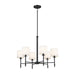 Ali Six Light Chandelier in Black