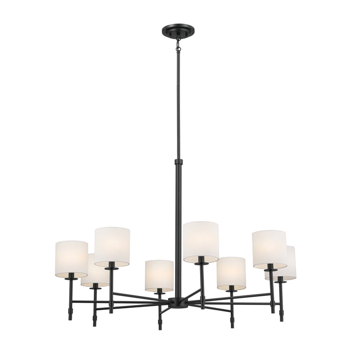 Ali Eight Light Chandelier in Black