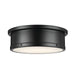 Serca Three Light Flush Mount in Black