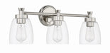 Henning Three Light Vanity in Polished Nickel