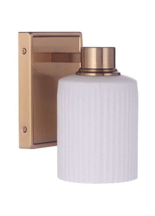 Bretton One Light Wall Sconce in Satin Brass