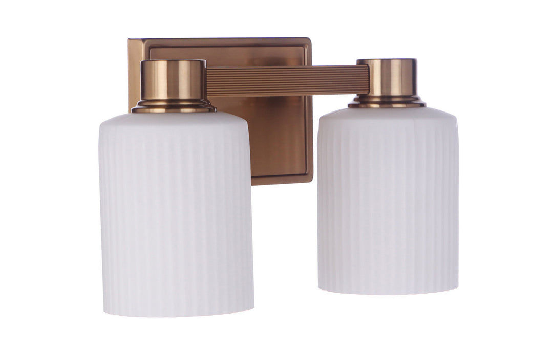 Bretton Two Light Vanity in Satin Brass