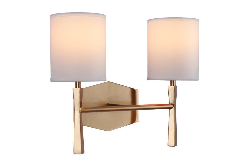 Chatham Two Light Vanity in Satin Brass