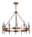 Larrson 12 Light Chandelier in Satin Brass