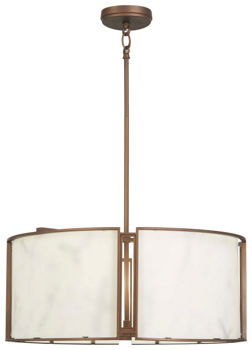 Buchanan Six Light Pendant in Hellenic Bronze