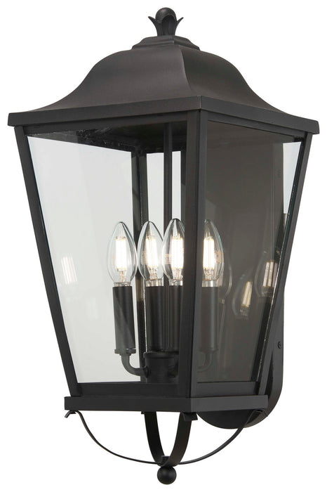 Savannah Four Light Outdoor Wall Mount in Sand Coal