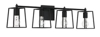 Dunn Four Light Vanity in Flat Black