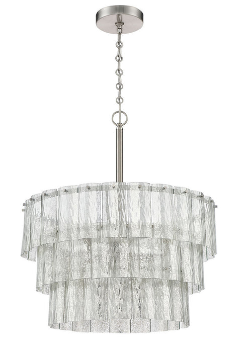 Museo Nine Light Pendant in Brushed Polished Nickel