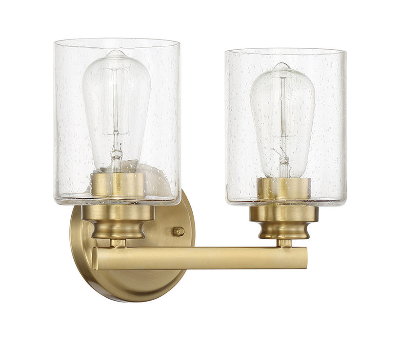 Bolden Two Light Vanity in Satin Brass