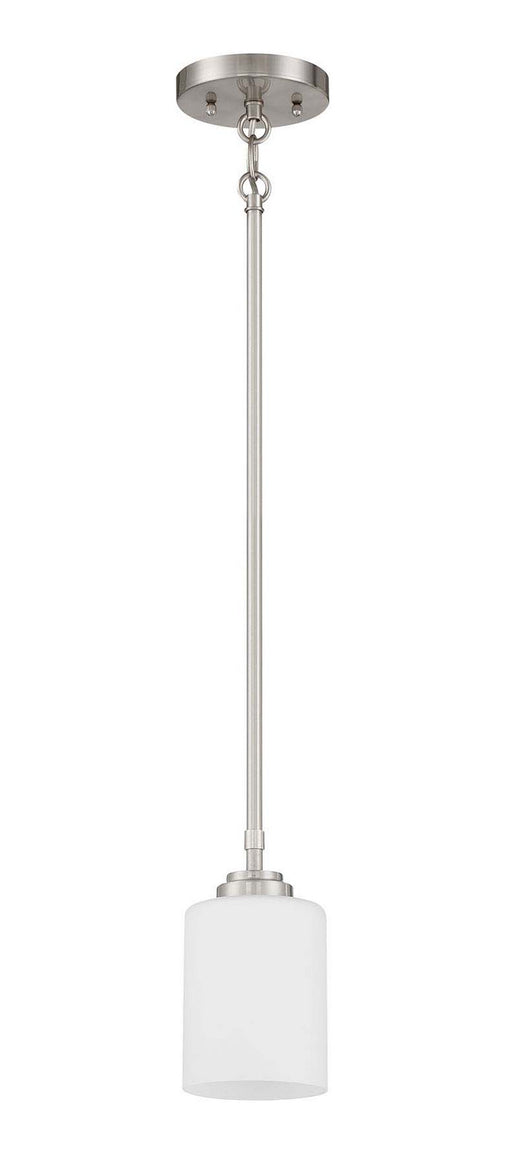 Stowe One Light Mini Pendant in Brushed Polished Nickel