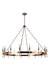 Larrson 16 Light Chandelier in Satin Brass