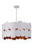 Sabrina Five Light Pendant in Matte White / Gold Luster