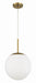 Gaze One Light Pendant in Satin Brass