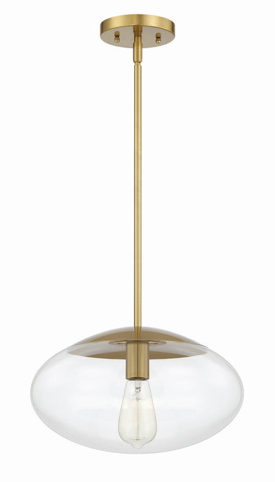 Gaze One Light Pendant in Satin Brass