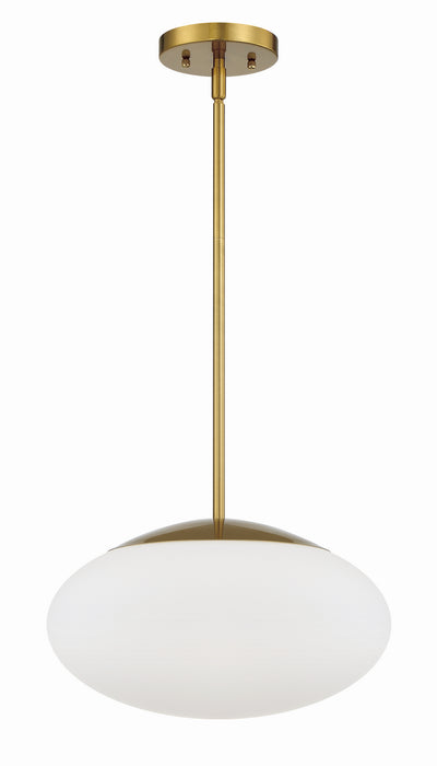 Gaze One Light Pendant in Satin Brass