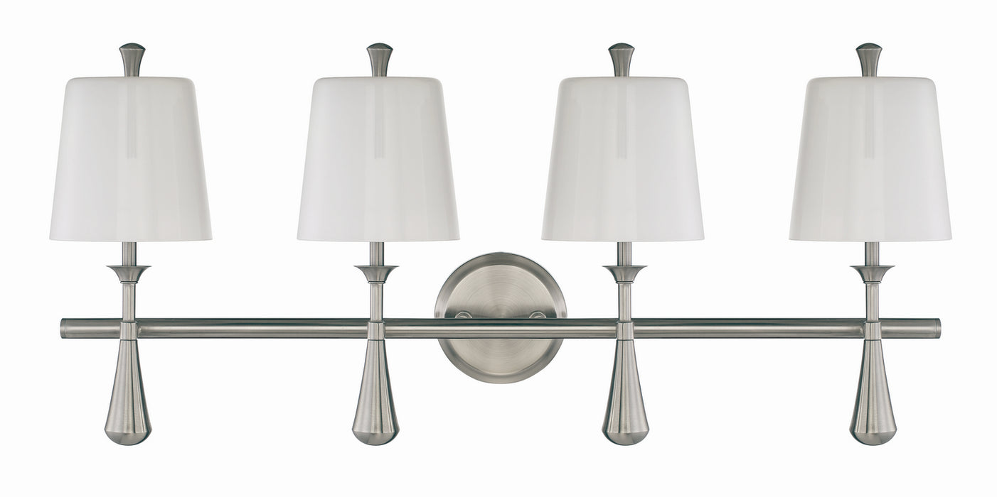 Palmer Four Light Vanity in Brushed Polished Nickel