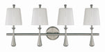 Palmer Four Light Vanity in Brushed Polished Nickel