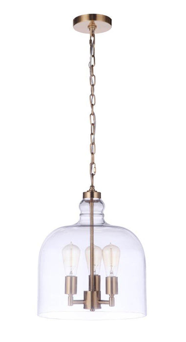 Jackson Three Light Pendant in Satin Brass