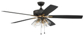 Super Pro fan 60" Ceiling Fan in Flat Black/Satin Brass