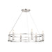 Rosalind Six Light Chandelier in Polished Nickel