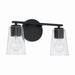 Portman Two Light Vanity in Matte Black