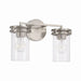 Fuller Two Light Vanity in Brushed Nickel