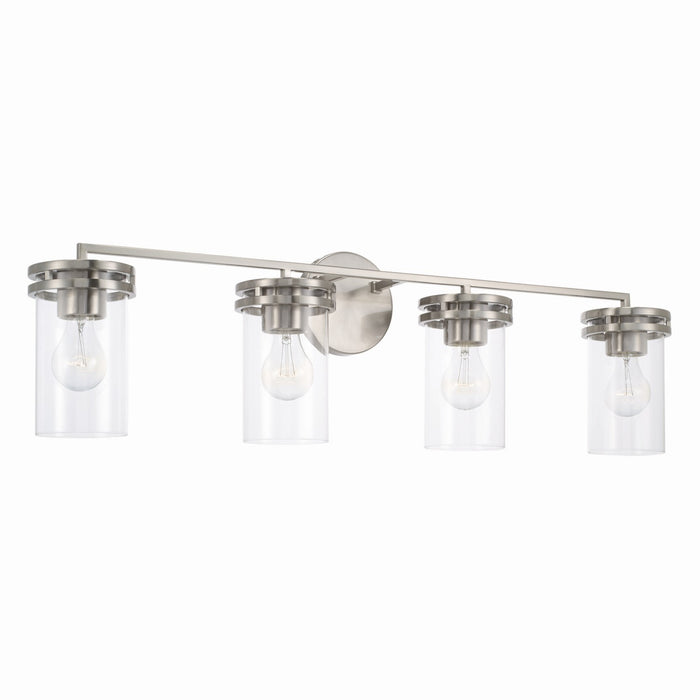 Fuller Four Light Vanity in Brushed Nickel