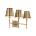 Whitney Three Light Vanity in Aged Brass