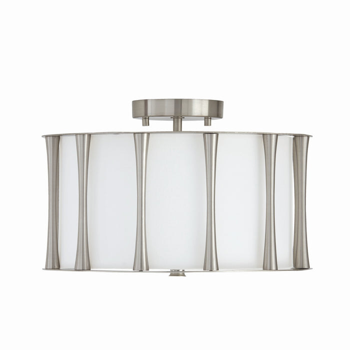 Bodie Three Light Semi-Flush Mount in Brushed Nickel