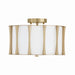 Bodie Three Light Semi-Flush Mount in Matte Brass