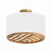 Soleil Three Light Semi-Flush Mount in Matte Brass