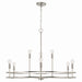 Fuller Nine Light Chandelier in Brushed Nickel