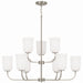 Lawson Nine Light Chandelier in Brushed Nickel