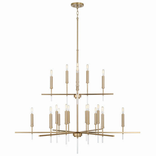 Elora 20 Light Chandelier in Matte Brass