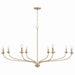 Dolan Eight Light Chandelier in Matte Brass