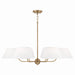 Welsley Six Light Chandelier in Aged Brass