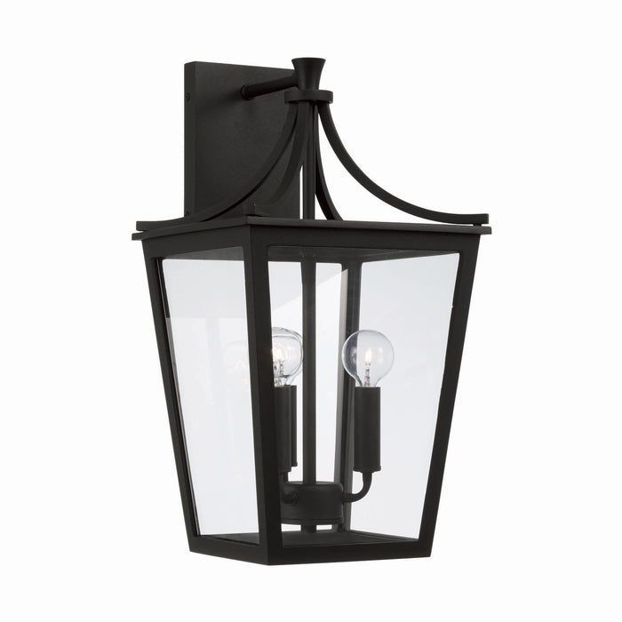 Adair Three Light Outdoor Wall Lantern in Black