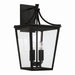 Adair Four Light Outdoor Wall Lantern in Black