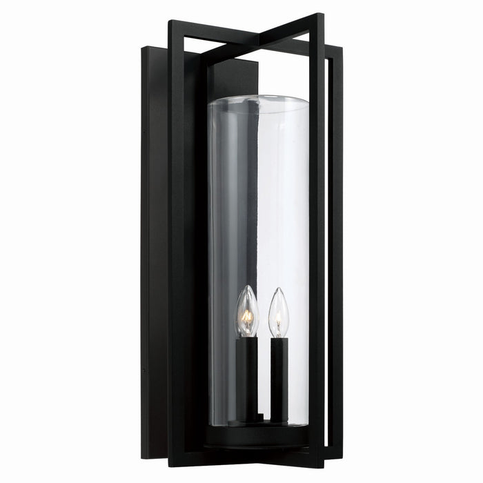 Kent Three Light Outdoor Wall Lantern in Black