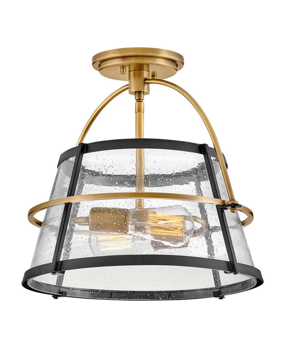 Tournon LED Semi-Flush Mount in Heritage Brass