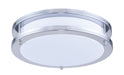 Daxter Flush Mount in White & Nickel